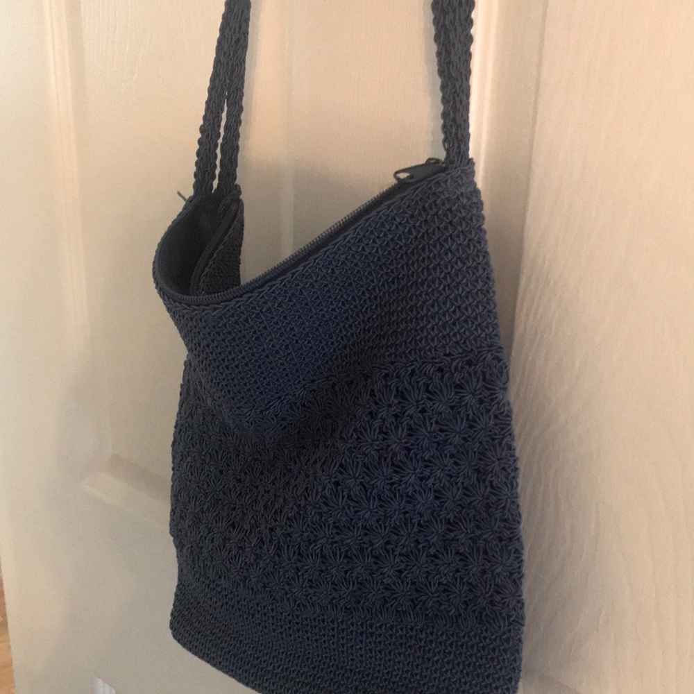 Blue Crocheted  bag